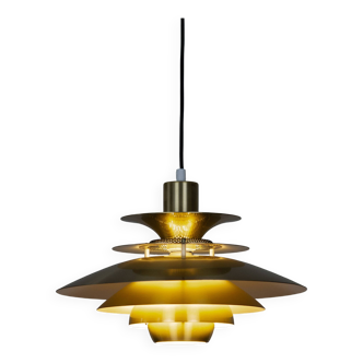Danish vintage pendant lamp Lotus by Kurt Wiborg, Jeka, 1980s