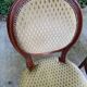 4 chaises Louis XVI médaillon bois massif et velours doré