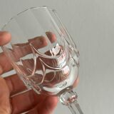 6 verres à liqueur vintage en verre transparent