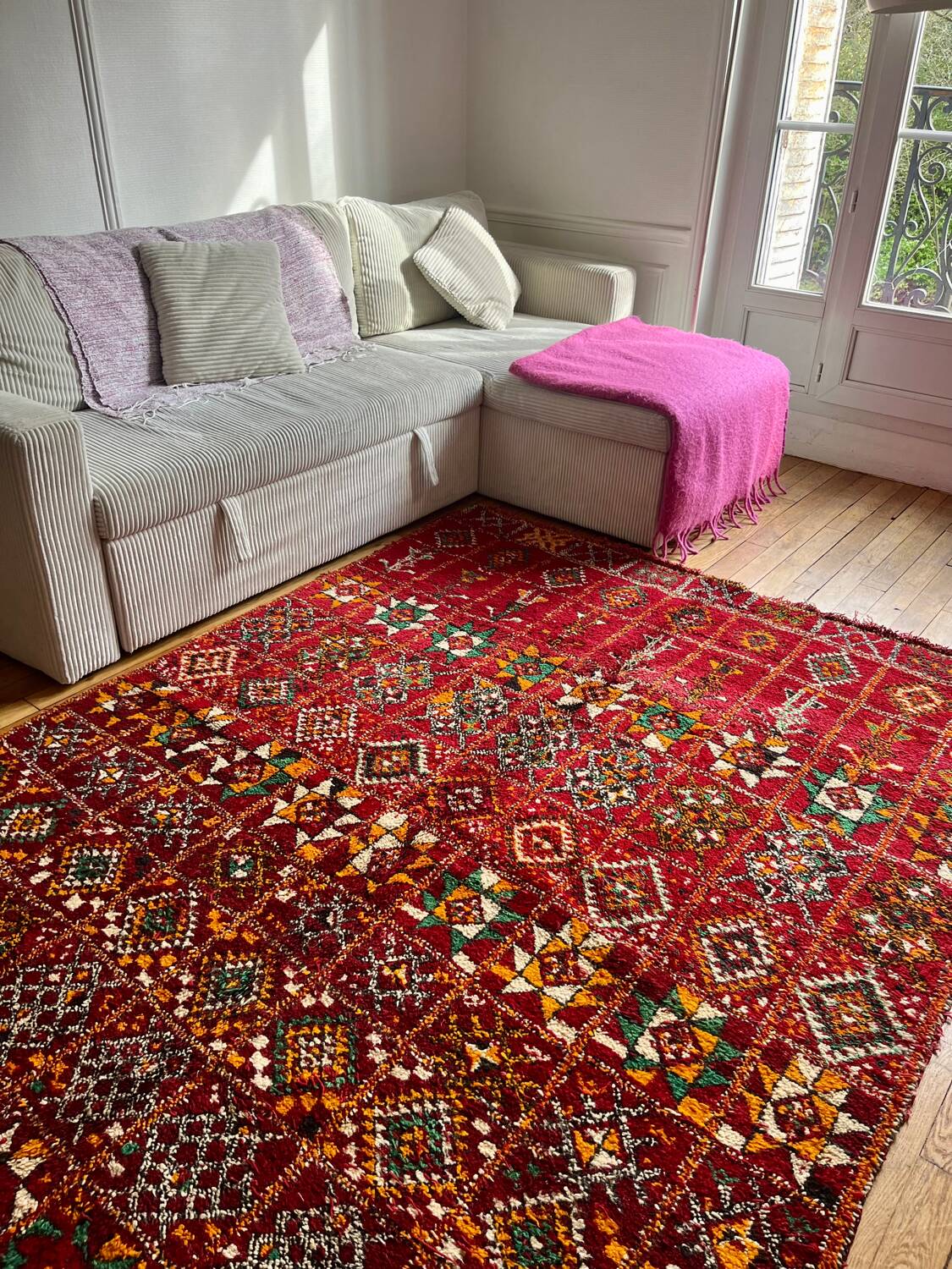 Vintage red Berber rug 170 x 230