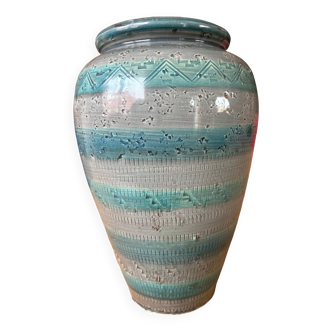 Vase gris bleu Aldo Londi pour Bitossi