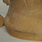 Art nouveau planter terracotta bas-reliefs
