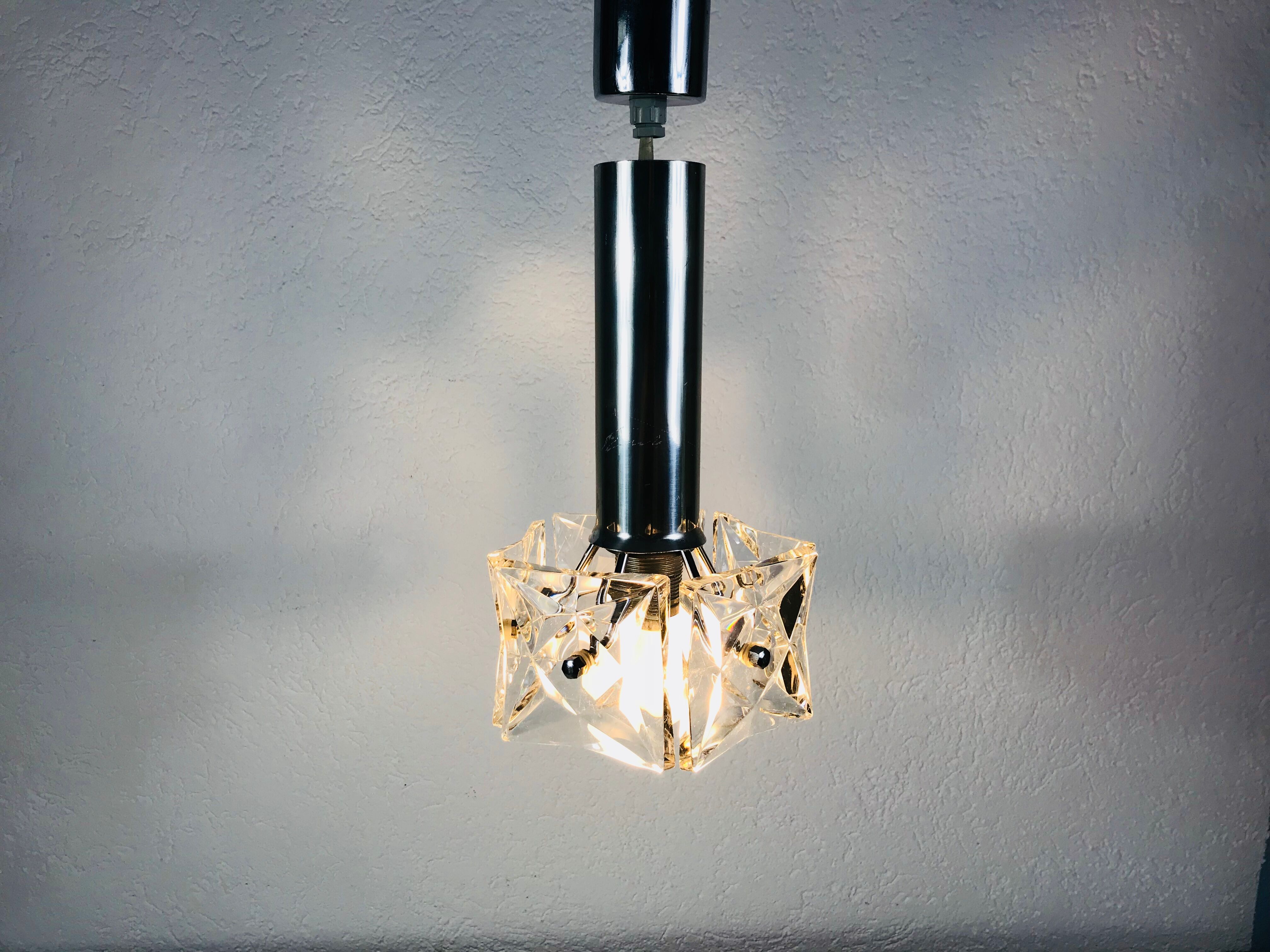 Mid-Century Kinkeldey Crystal Hanging Lamp, 1960s