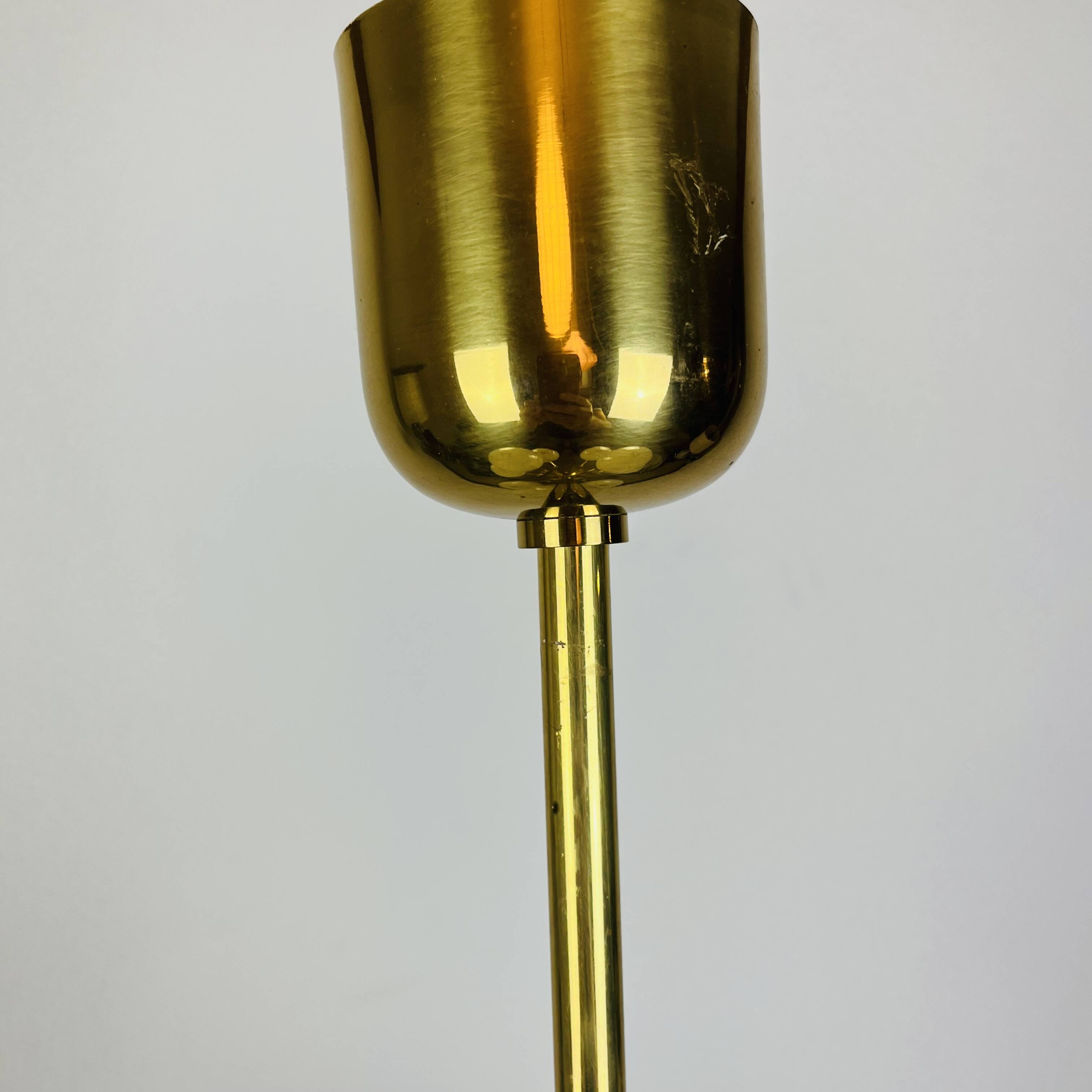 70s Hollywood Regency Gold Pendant Light