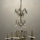 Lustre italien antique en cristal d’argent, années 1940