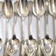 Lot 24 EMPIRE Silver Metal Table Cutlery SFAM model "Sans embarrass" 12 forks and 12 spoons