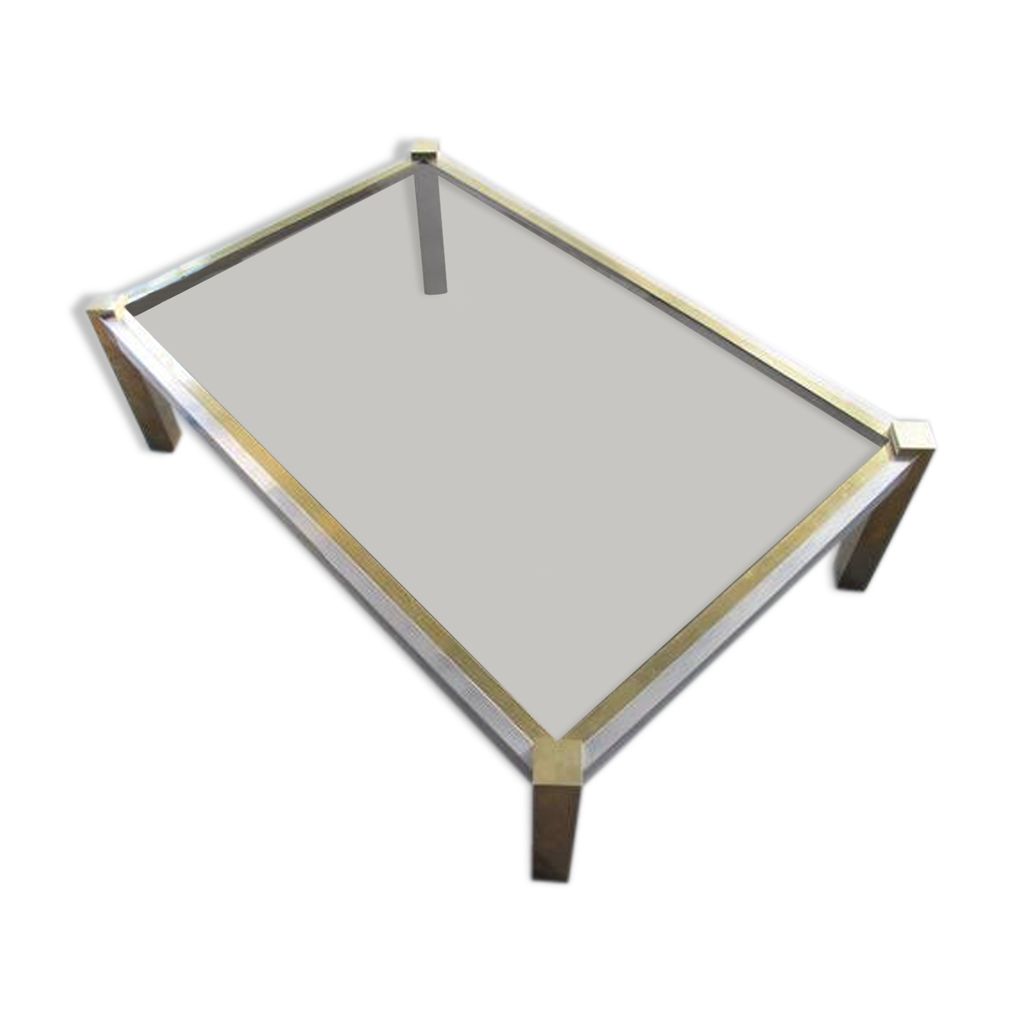 Brass and brushed steel table 1970