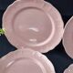 8 vintage dessert plates Salins powder pink – Ø 21.6 cm