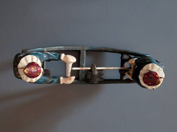 Jouet ancien ''Bascule aux clowns en fonte peinte'' années 1930