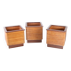 Rattan and wood planter