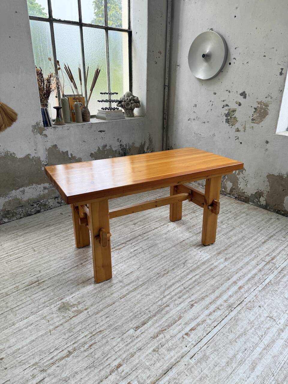 Farmhouse table, mountain furniture from the 50s