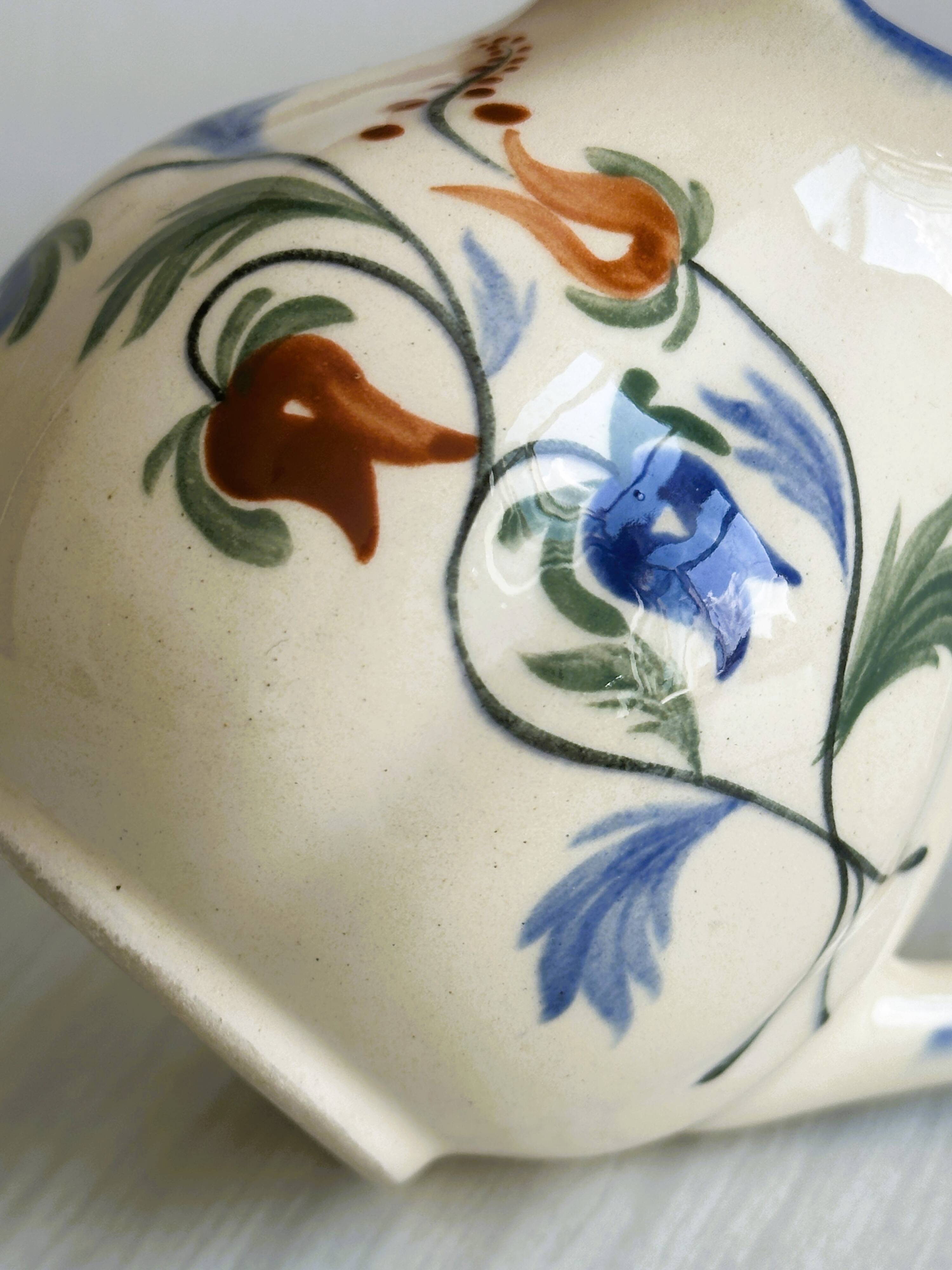 Saucière en céramique, pot à lait peint à la main