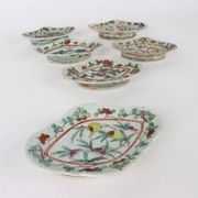 Group of 6 porcelain saucers, China, 19th century