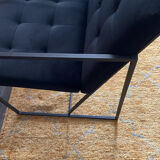 Cube velvet armchair