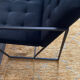 Cube velvet armchair