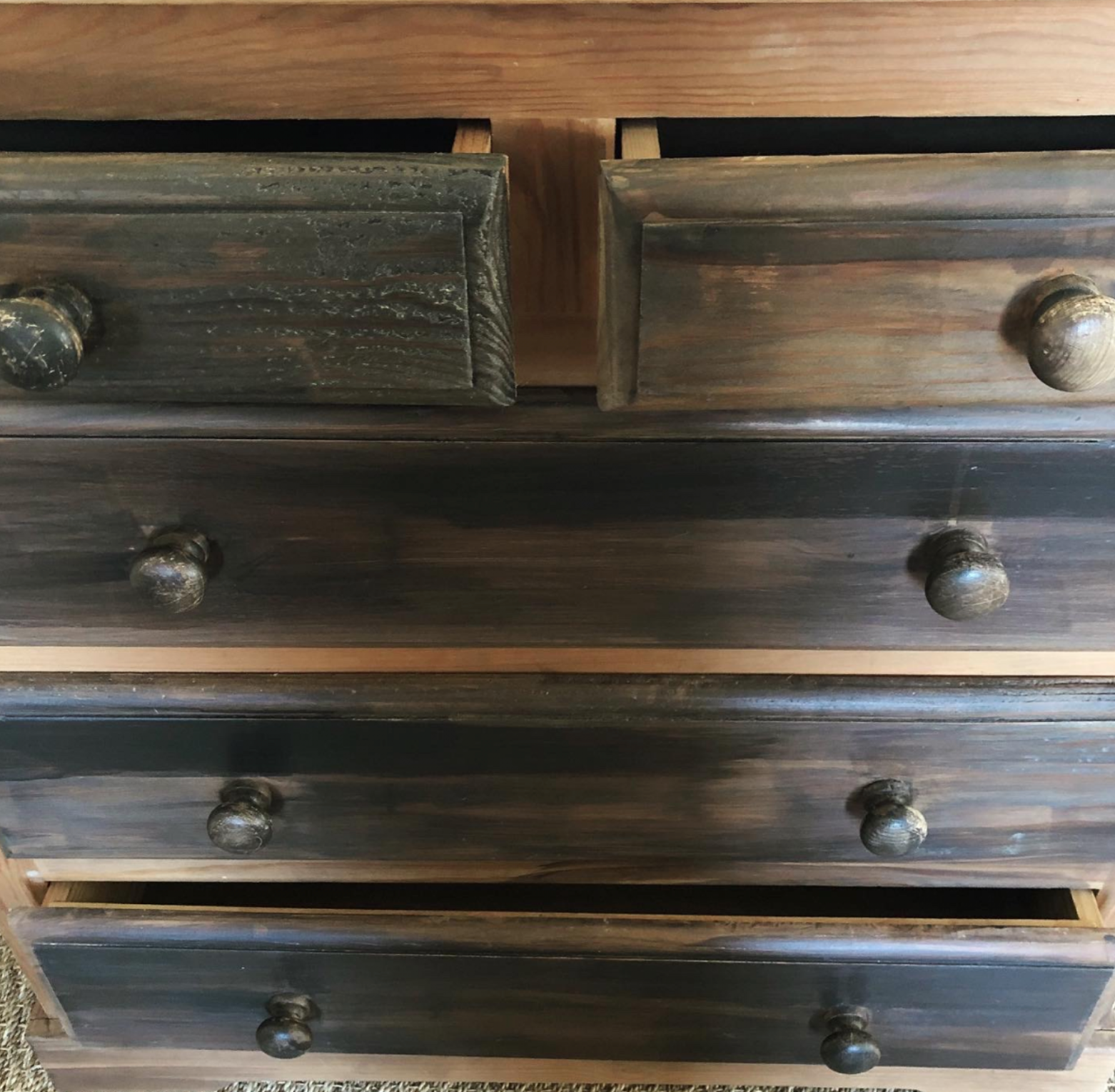 Solid pine chest of drawers