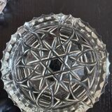 Set of three vintage glass ashtrays