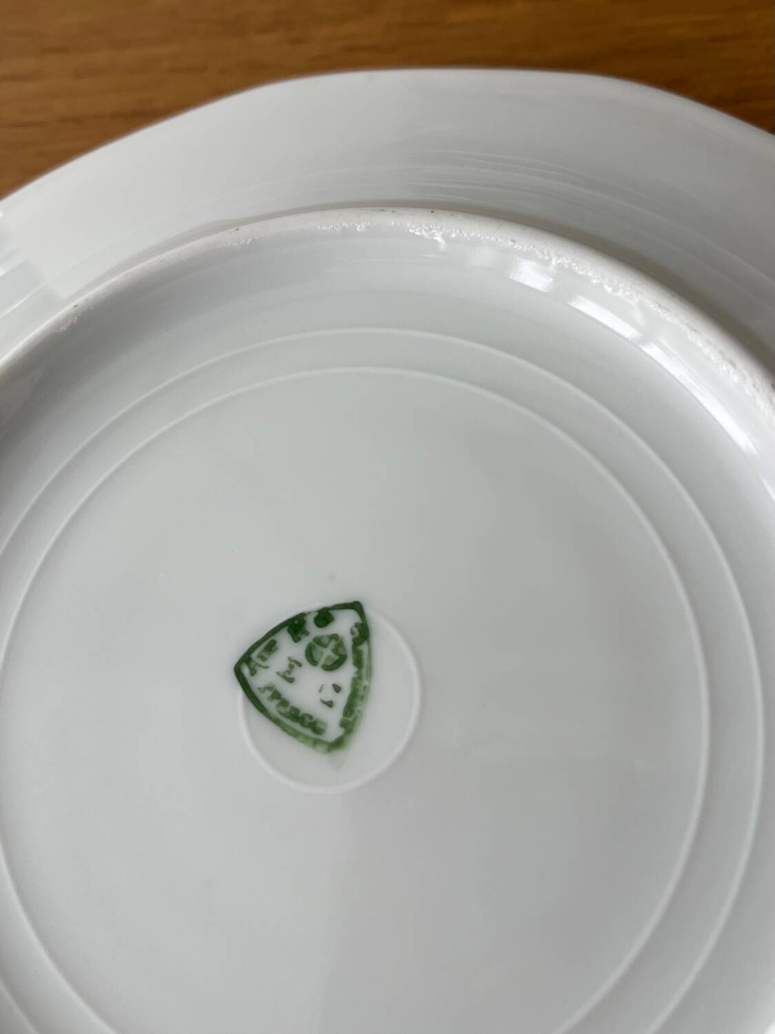 Set of 10 Art Deco porcelain dessert plates