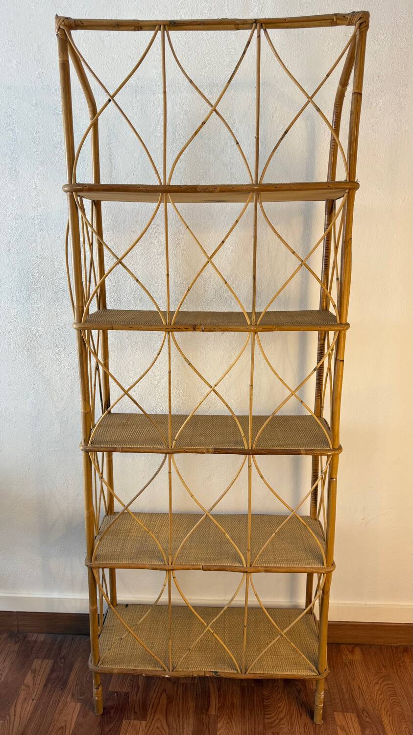 1960s Rattan Shelf France