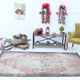 4x9 handmade distressed wool vintage rug 267x129cm