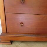 Elégante commode  en merisier – 3 tiroirs –Années 80