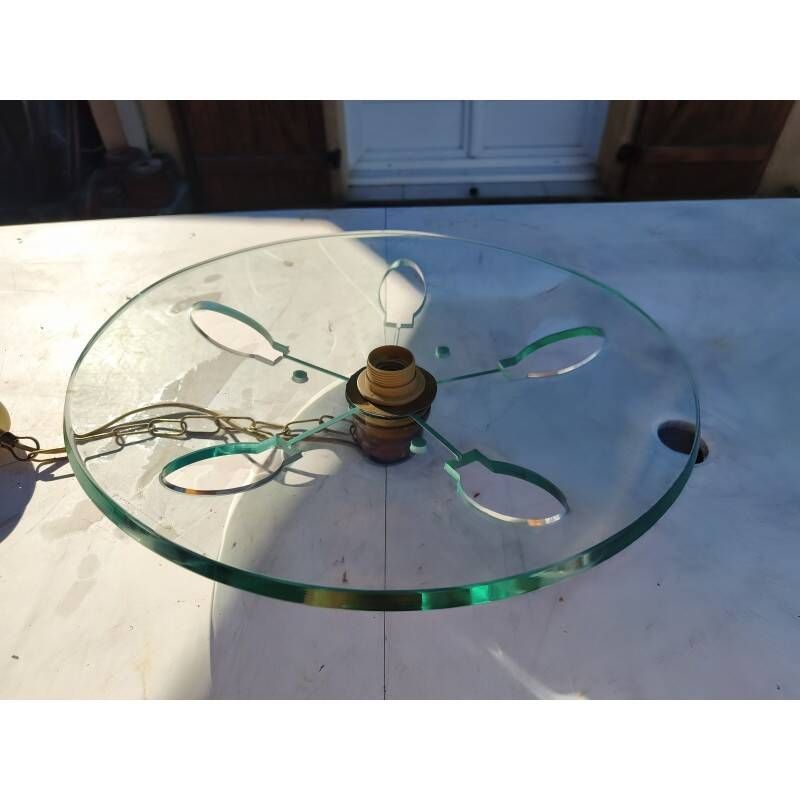 Vintage glass pendant from the 1960s.