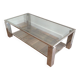 Chrome modernist coffee table. French work. Around 1970.