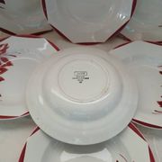 6 antique soup plates from Digoin and Sarreguemines