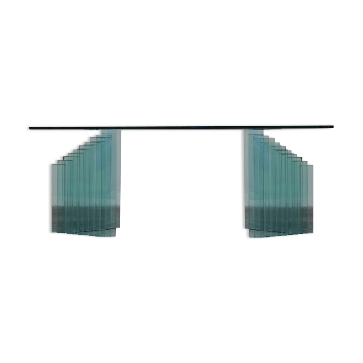 Vintage glass coffee table Italy