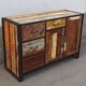 Colorful wooden sideboard