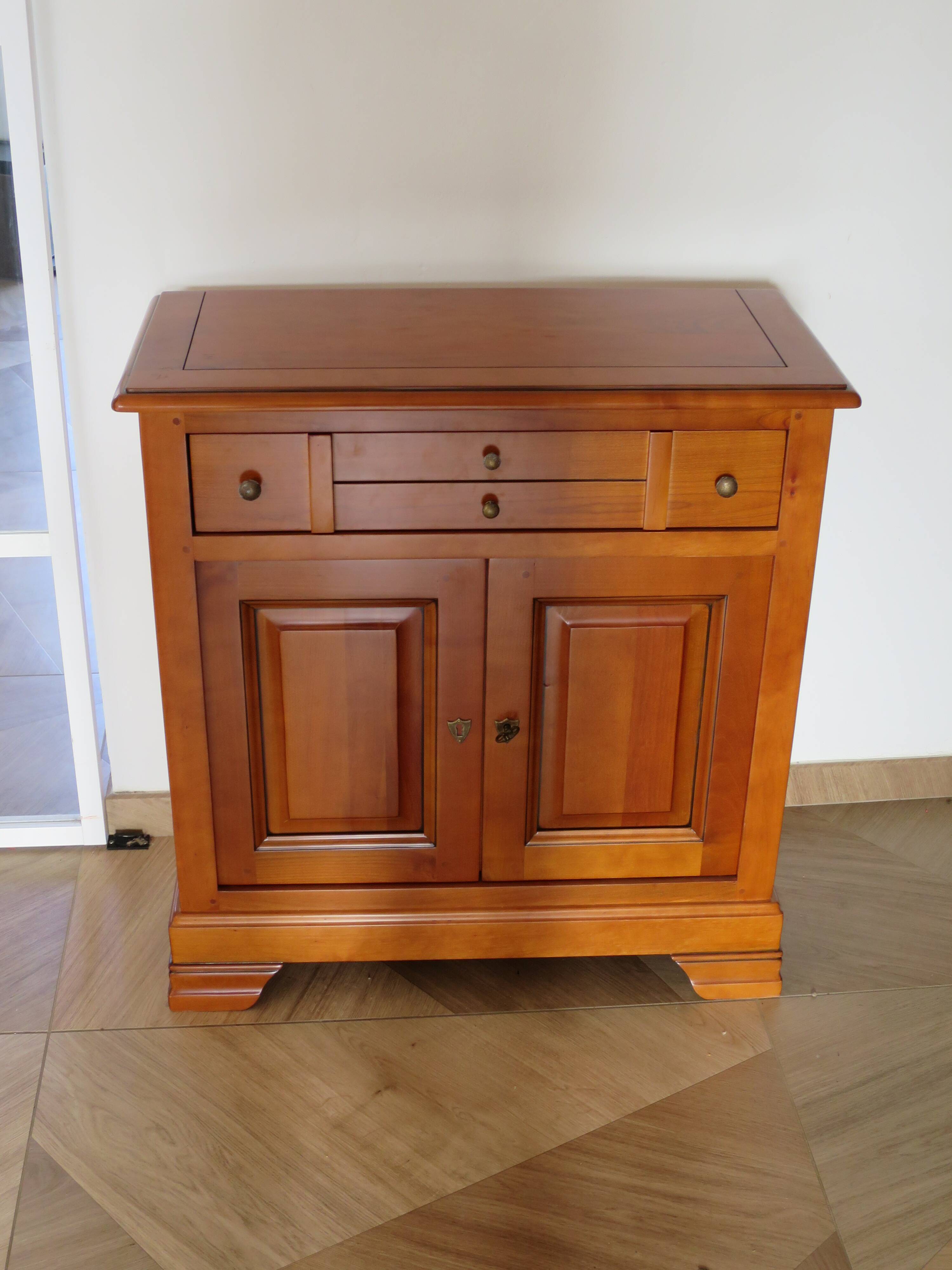 Meuble d’entrée-buffet d’appui-Louis Philippe- 1 tiroir-2 portes Merisier