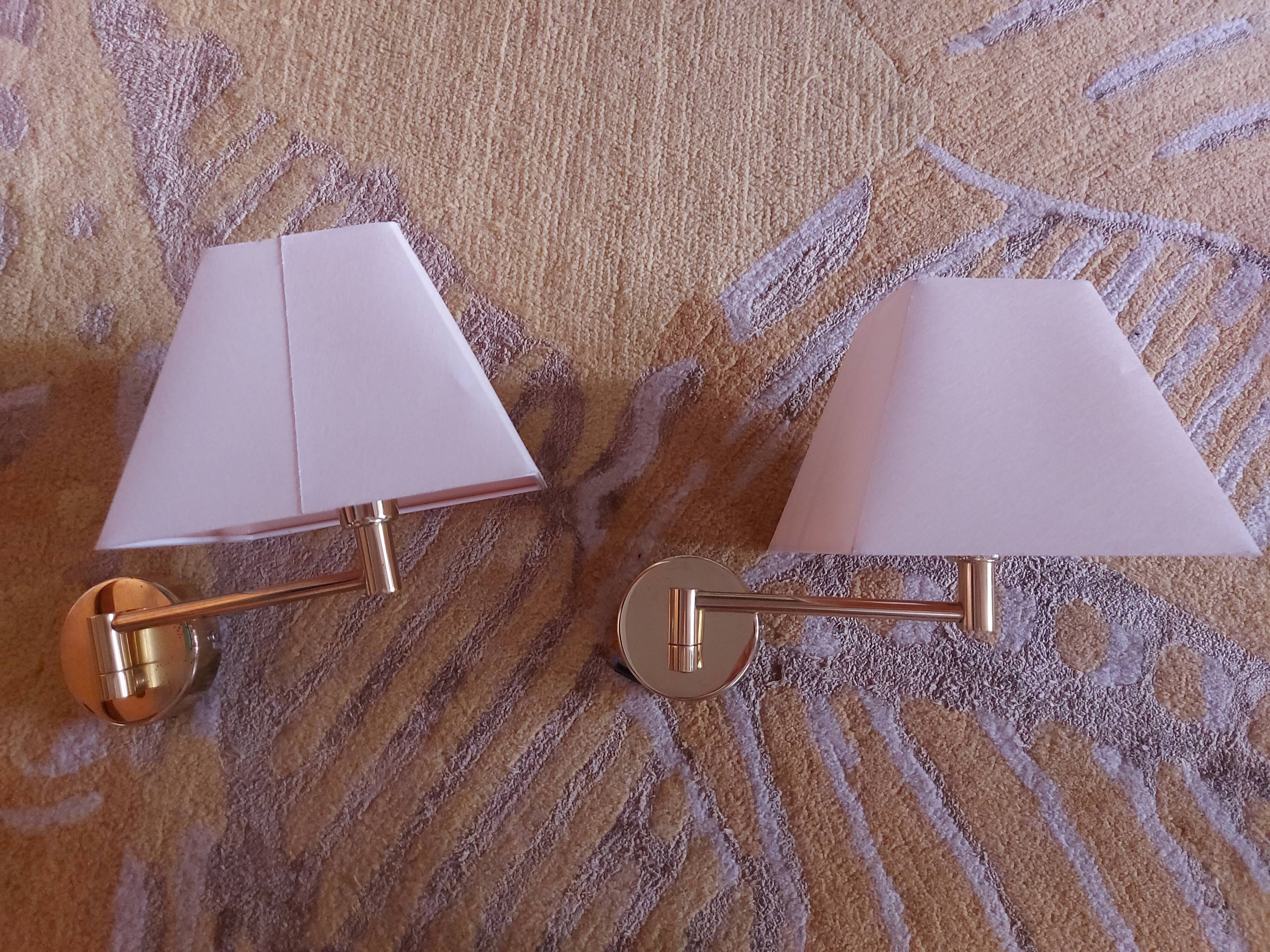 TWO BRASS WALL LIGHTS