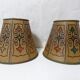 2 vintage leather clip lampshades