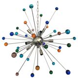 Lustre spoutnik en verre de murano multicolore « star »