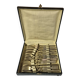 Coffret de 12 fourchettes à dessert vintage manches nacré