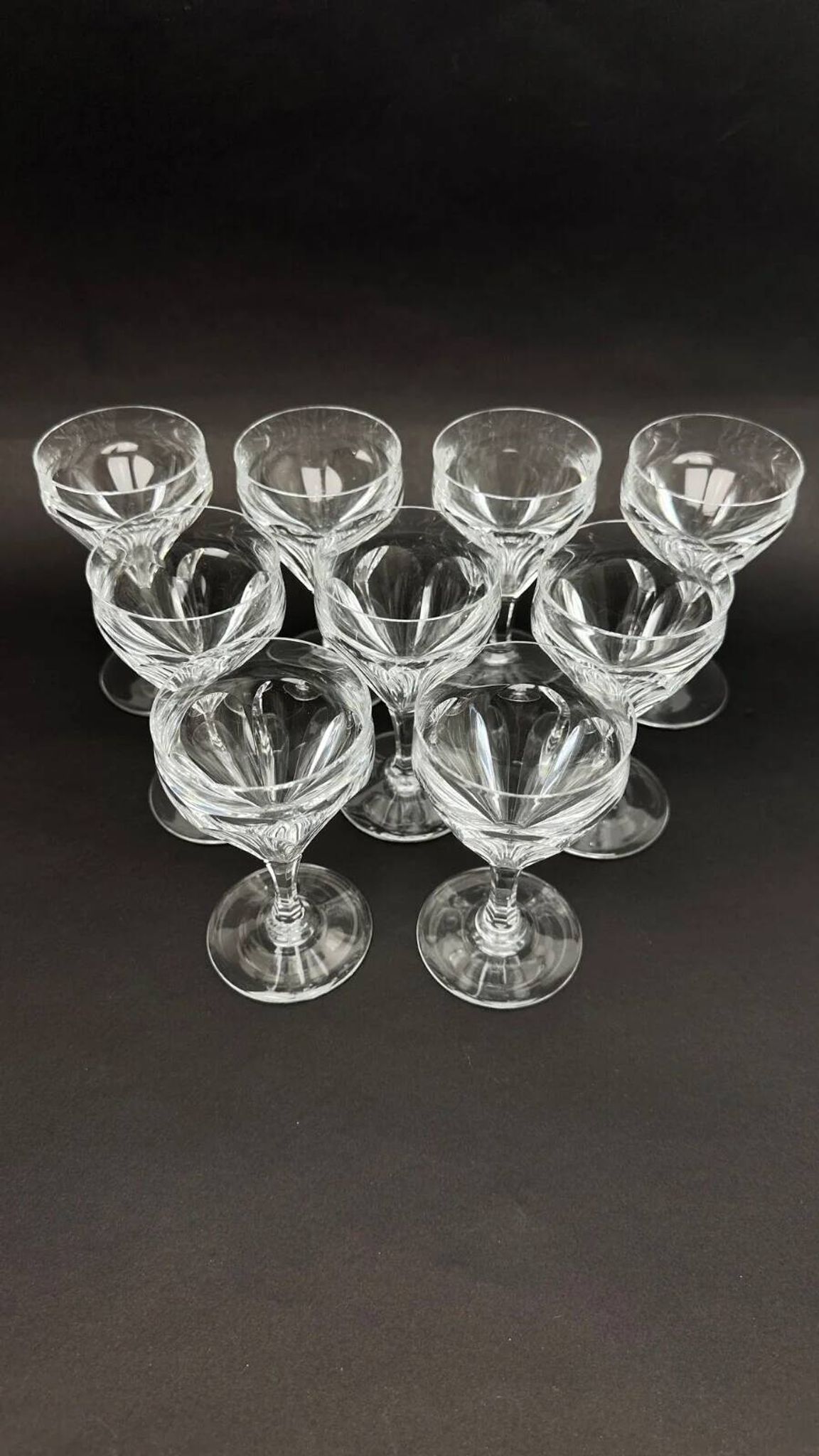 Baccarat, set of 9 port glasses model Duchesse de Dino