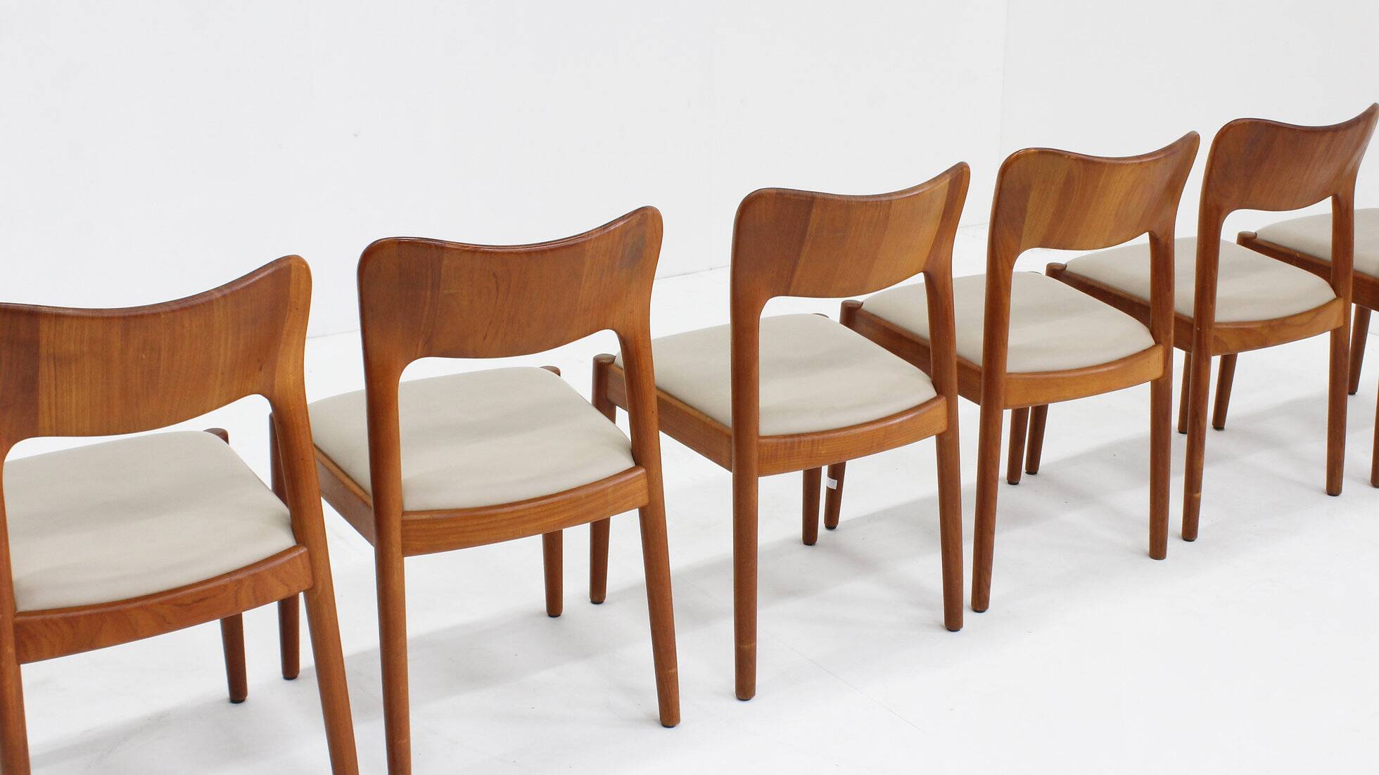 Set of 6 vintage Danish dining chairs by Niels Koefoed, 1960s, teak