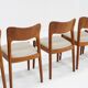 Set of 6 vintage Danish dining chairs by Niels Koefoed, 1960s, teak
