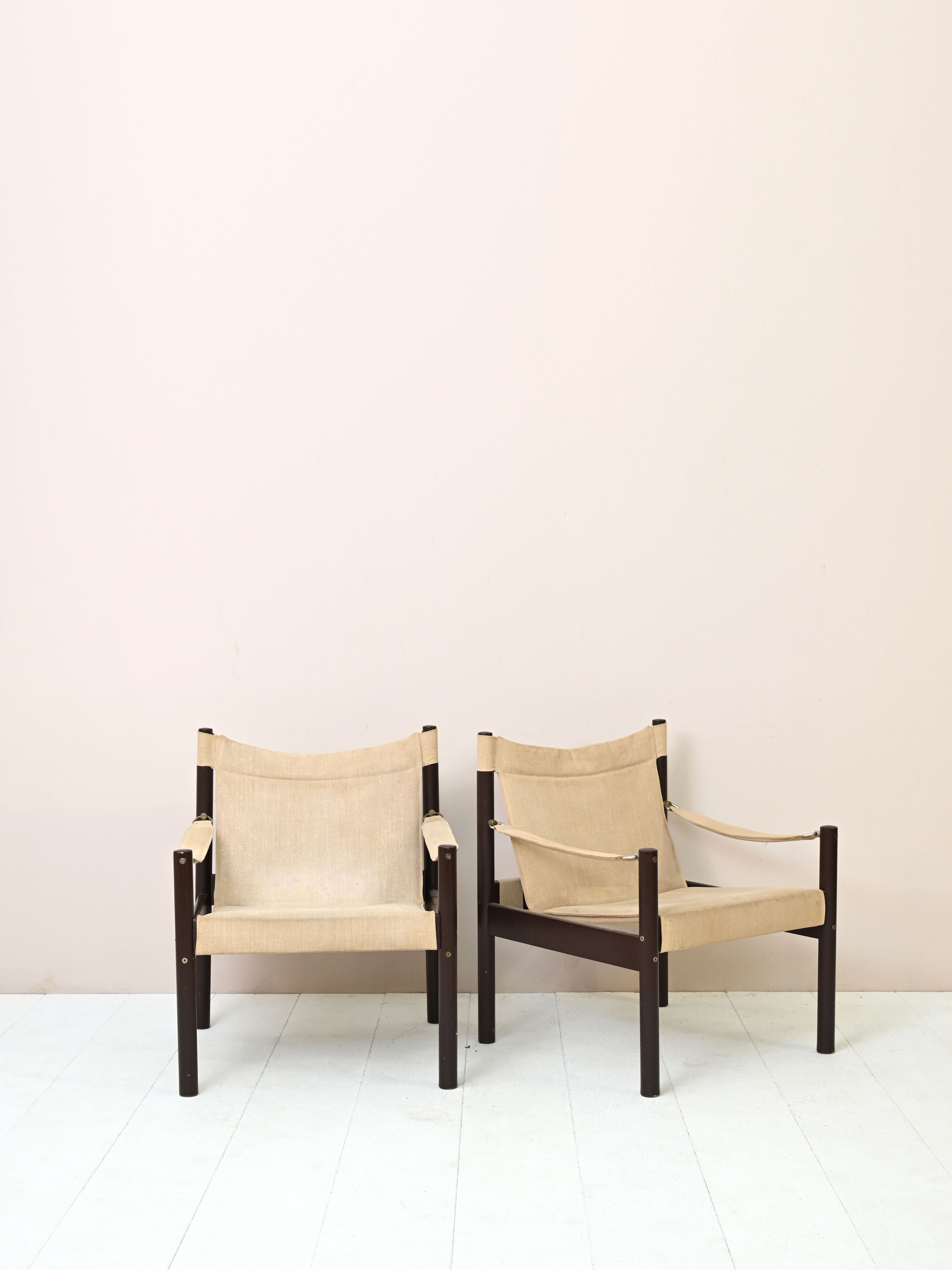 Scandinavian 'Safari Chair' style armchairs