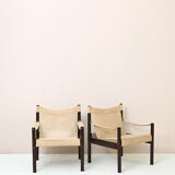 Scandinavian 'Safari Chair' style armchairs