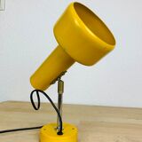 Lampe spot jaune à poser années 70