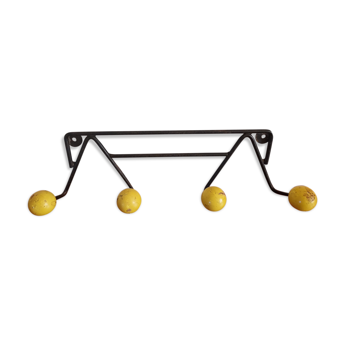 Coat hook 4 yellow balls