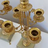 Deux bougeoires onyx