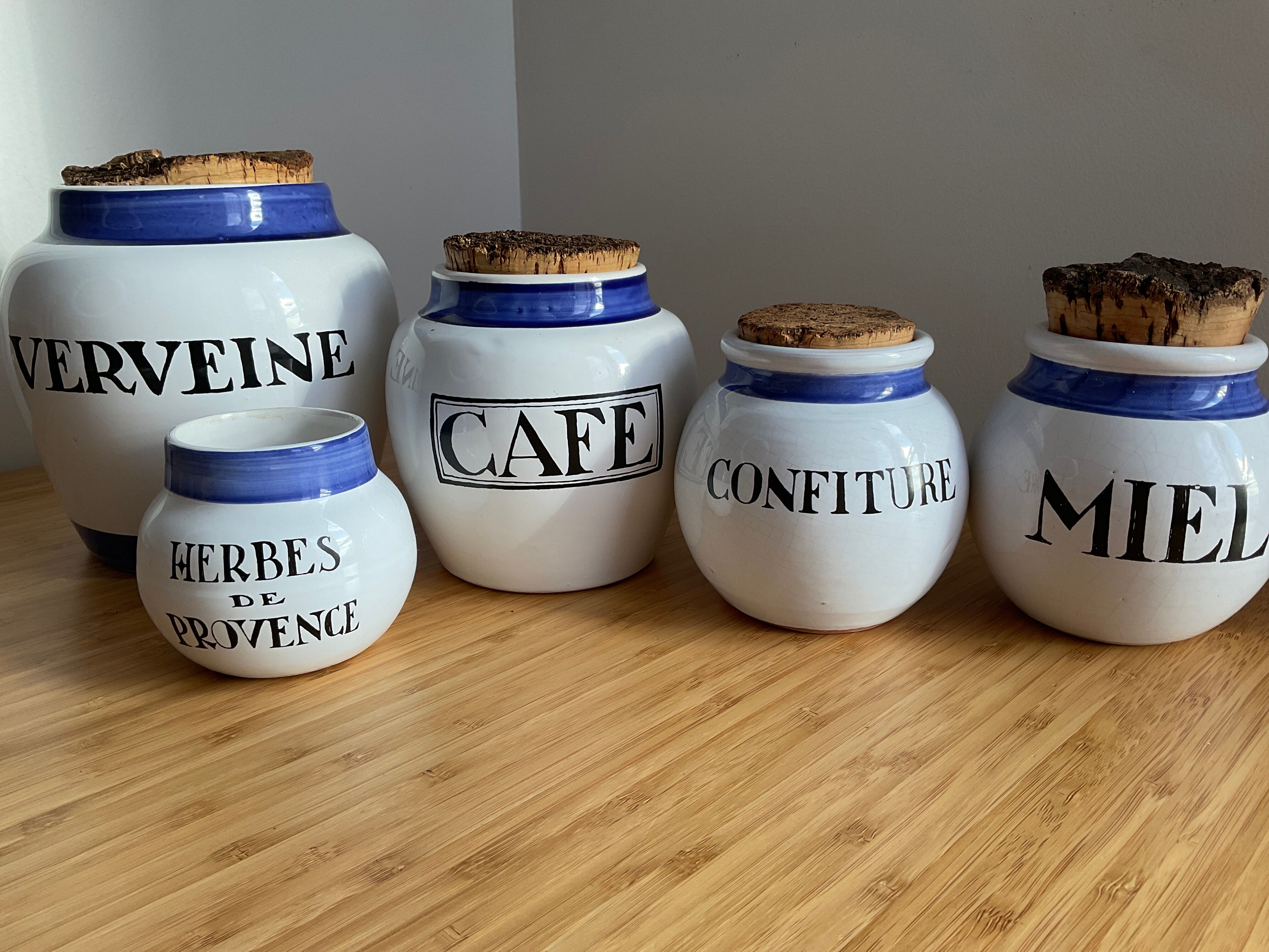 Spice jars "coffee" in real porcelain from Biot
