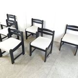 Set of 6 vintage chairs 70s