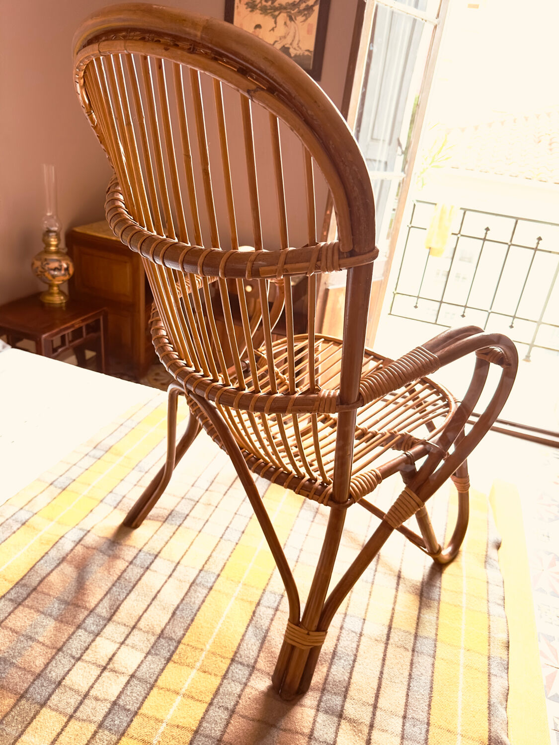 Rattan armchair