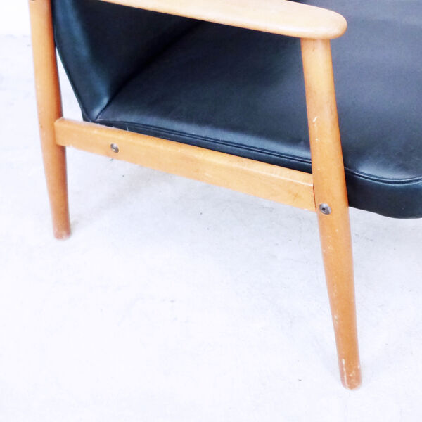 fauteuil Vintage Simili cuir 1960