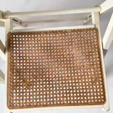 Pair folding chairs caning