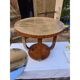 Art Deco walnut table with a mirror top.
