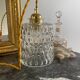 Walking lamp with vintage transparent glass globe